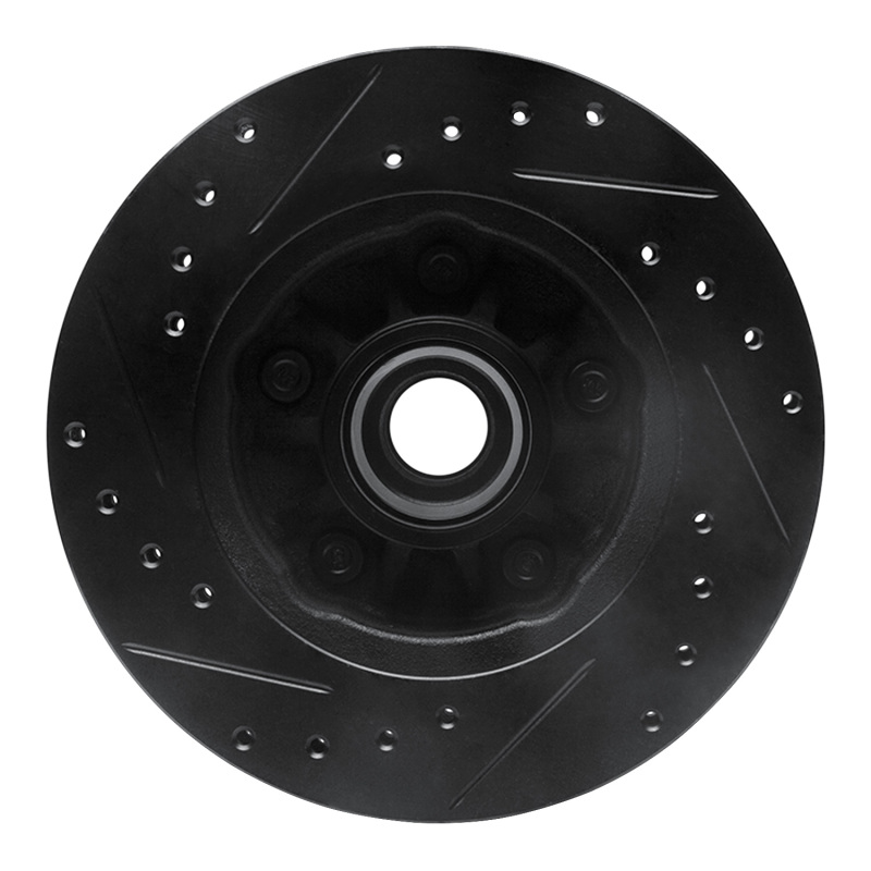 Ford Ranger Brake Rotor (1) - Front Right - R1 Concepts - Drilled & Slotted - Black - `98-`02